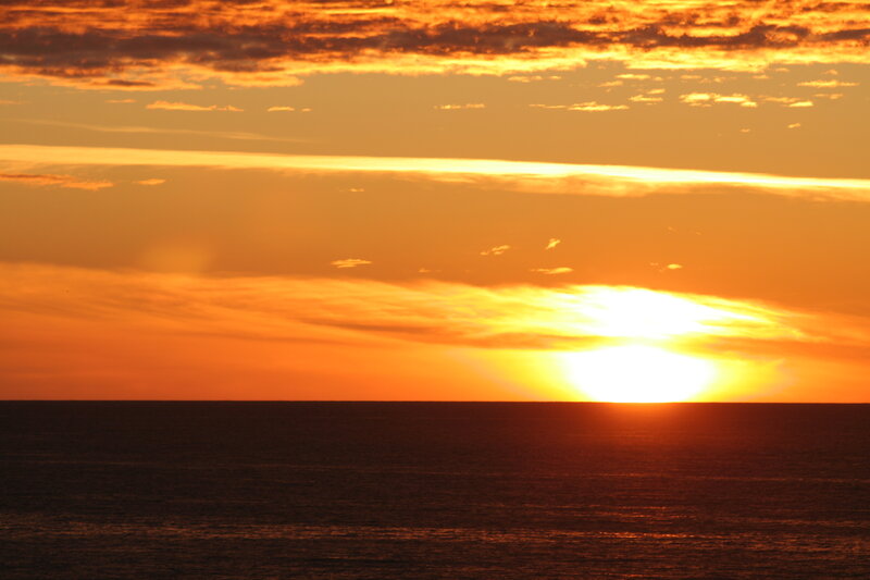 sunset over the ocean