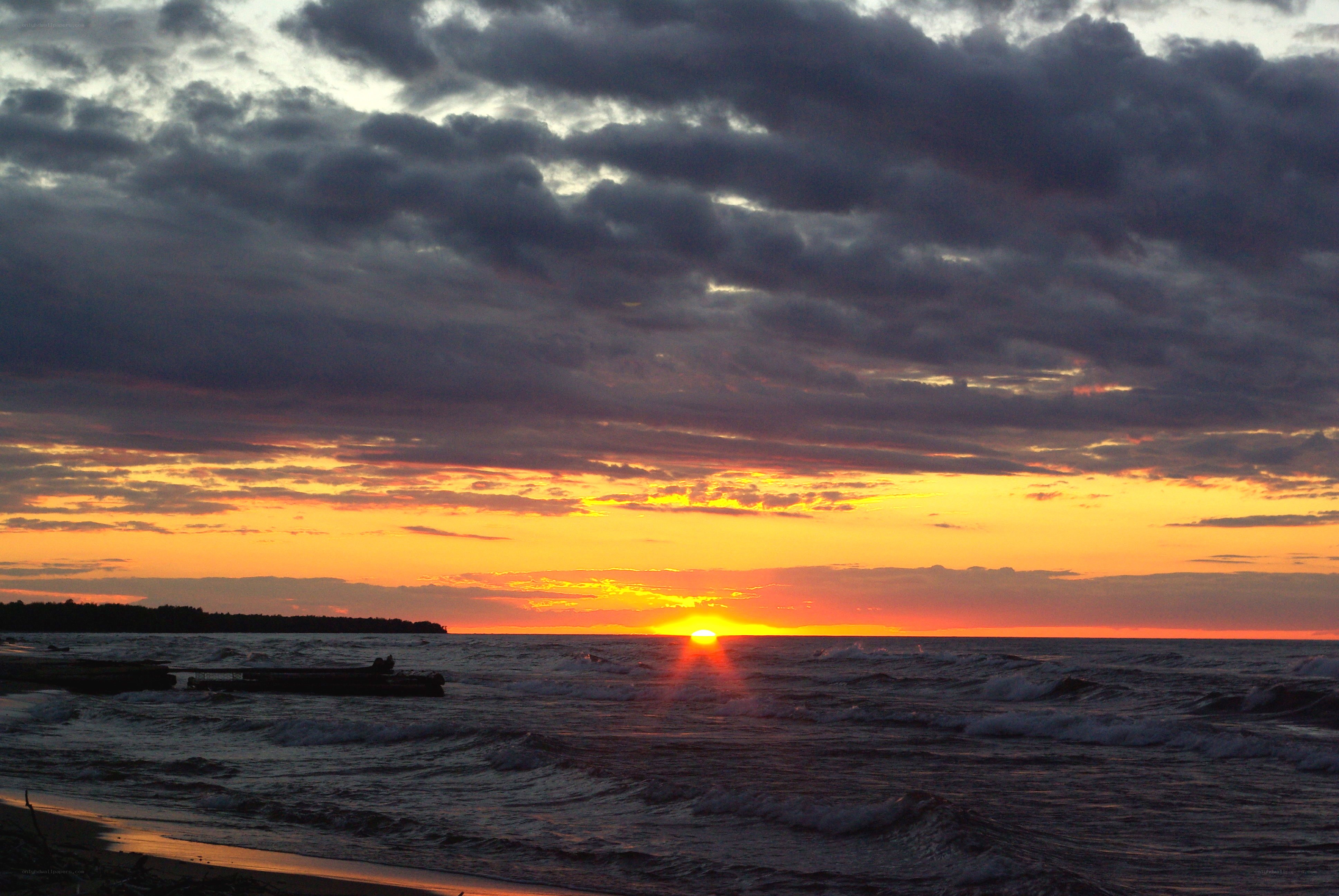 Sunset over the ocean
