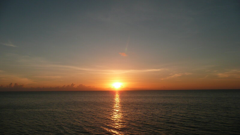 sunset over the ocean