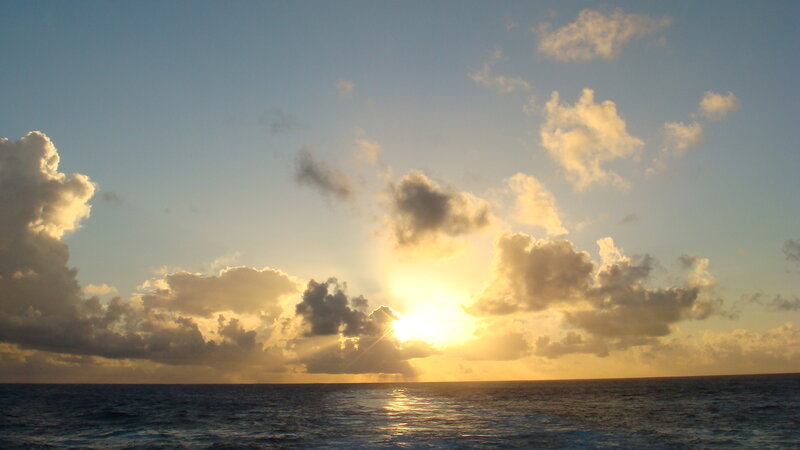 sunset over the ocean