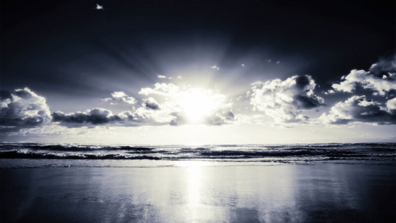 Sunset over the ocean