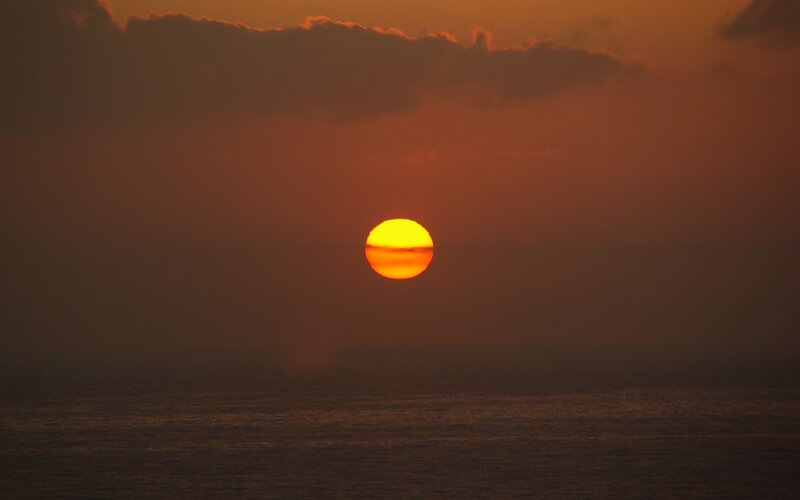 Sunset over the ocean