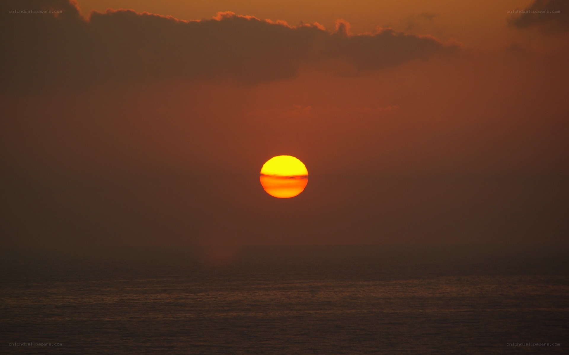 Sunset over the ocean