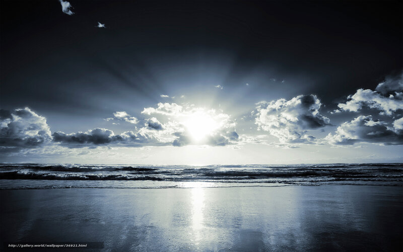 Sunset over the ocean