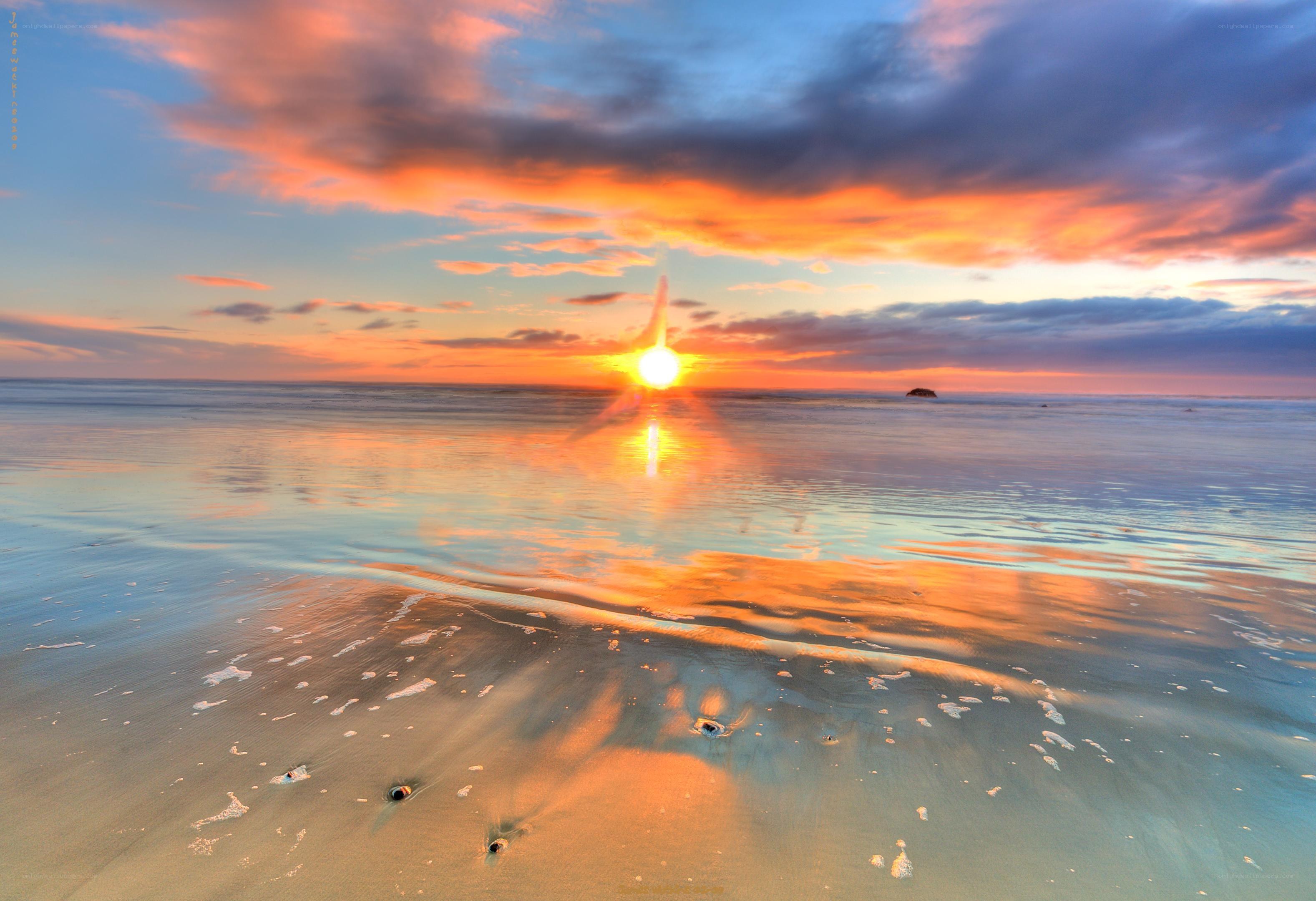 Sunset over the ocean