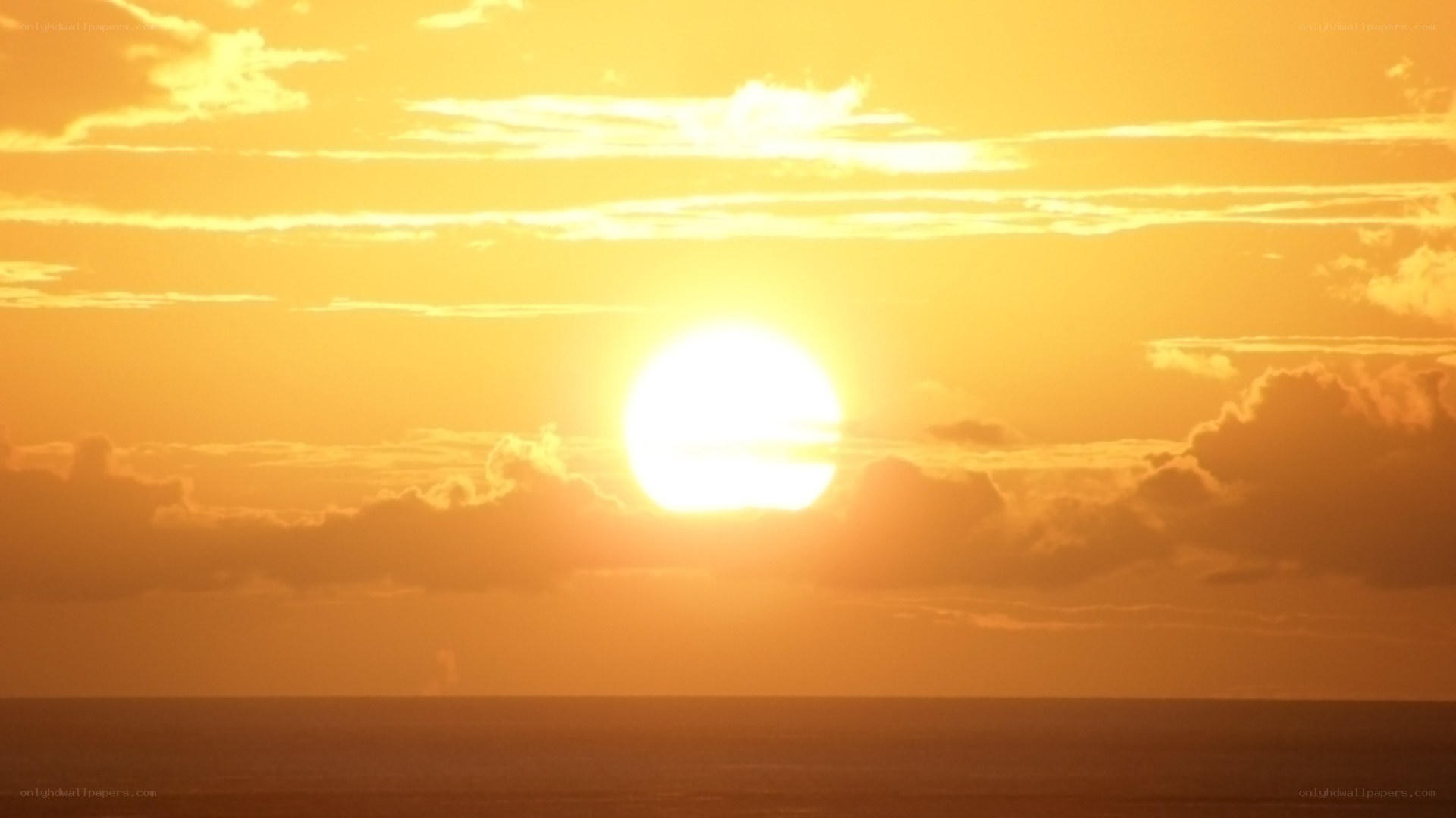 Sunset over the ocean