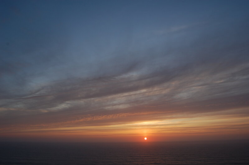 Sunset over the ocean