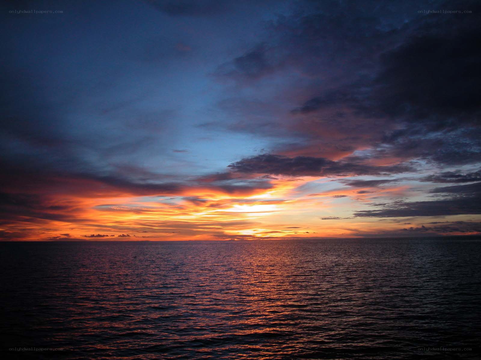 sunset over the ocean