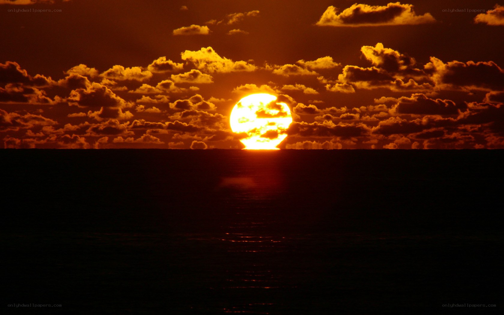 Sunset over the ocean