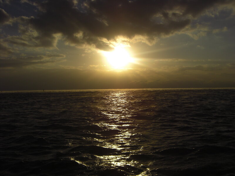 Sunset over the ocean