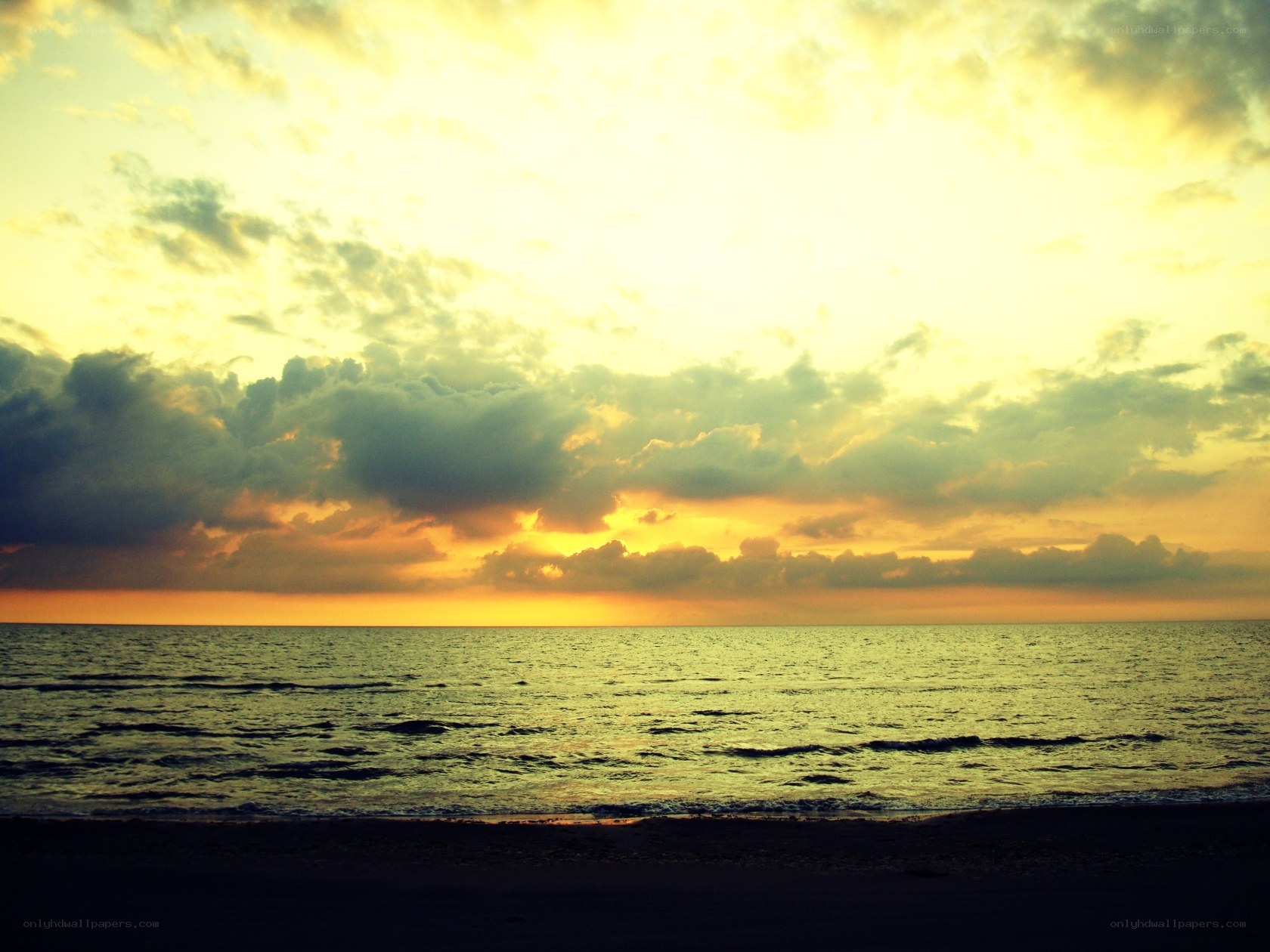 sunset over the ocean