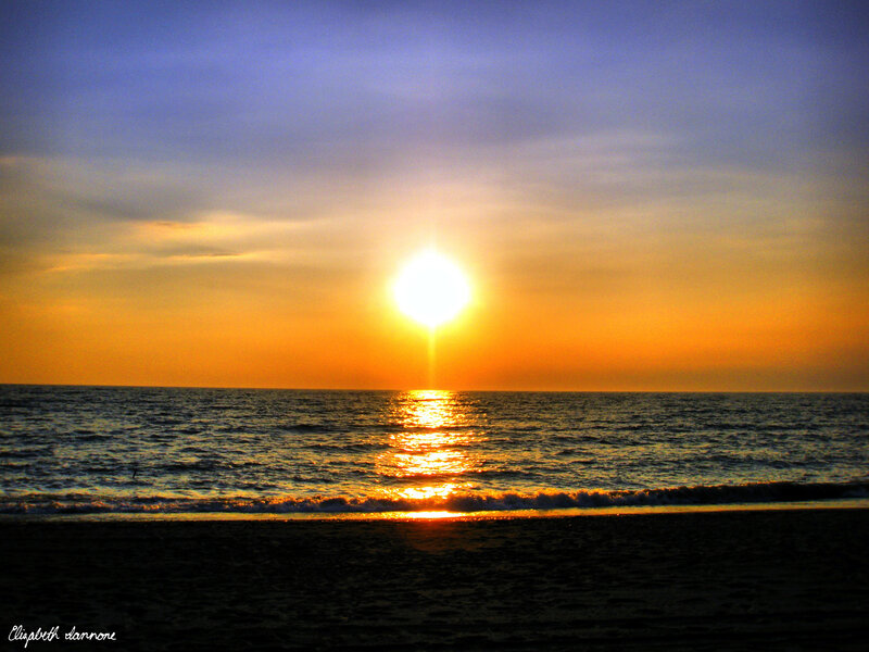sunset over the ocean
