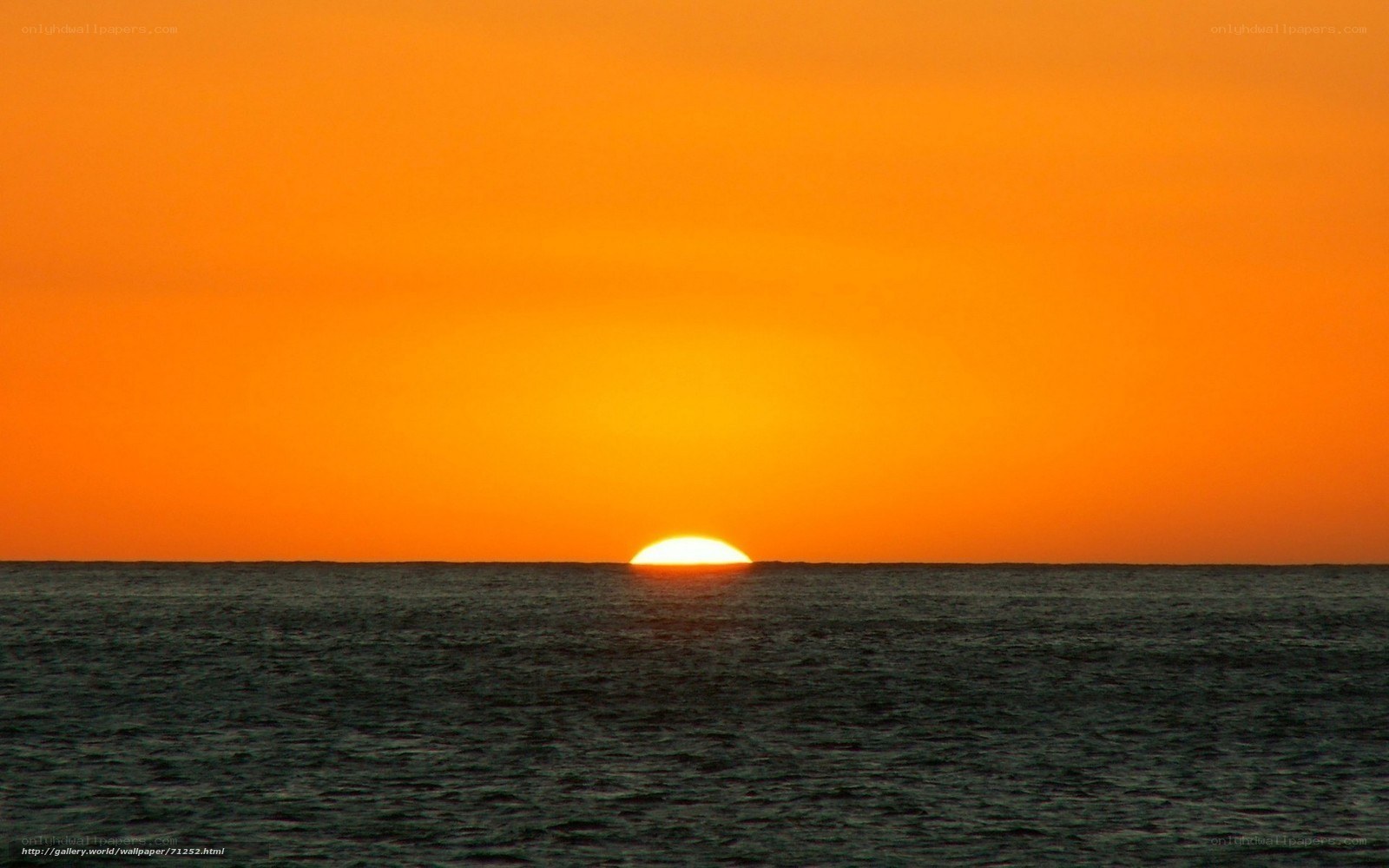 Sunset over the ocean