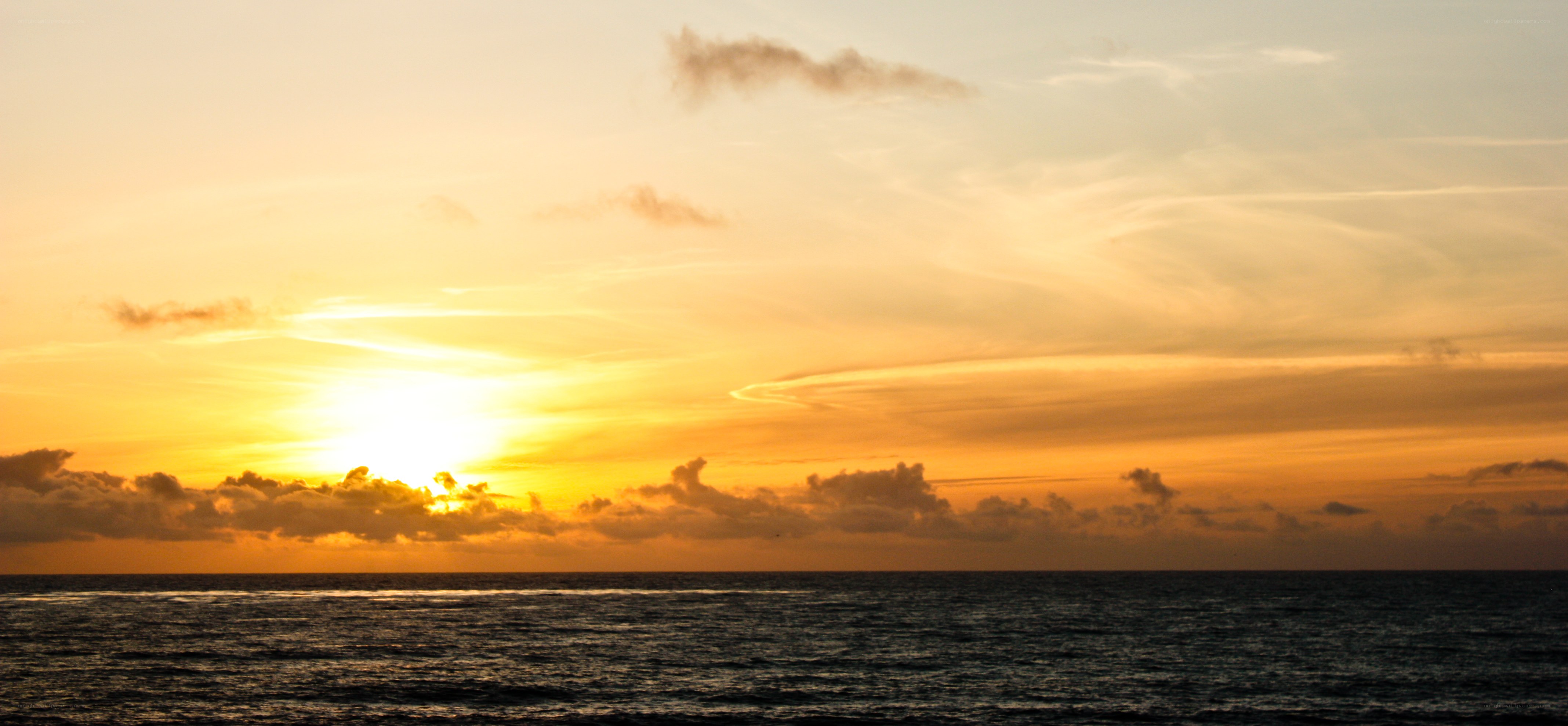 sunset over the ocean