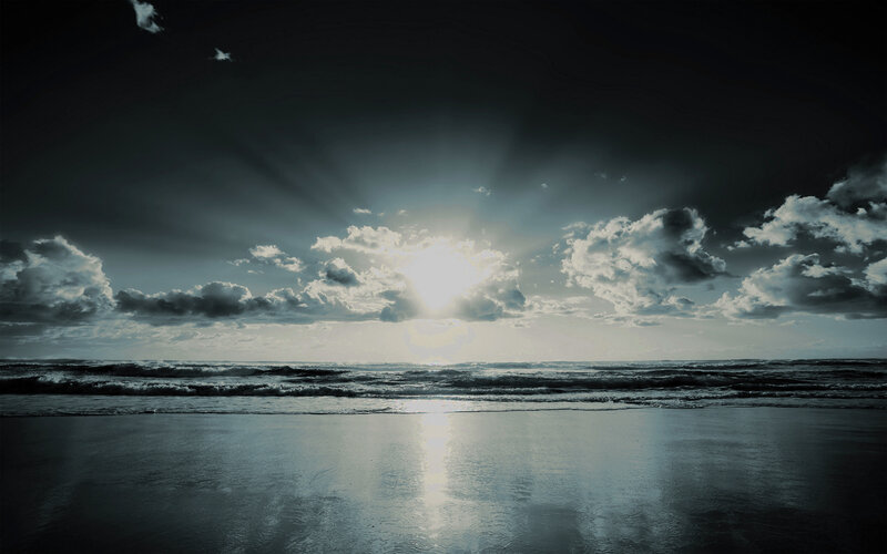 Sunset over the ocean