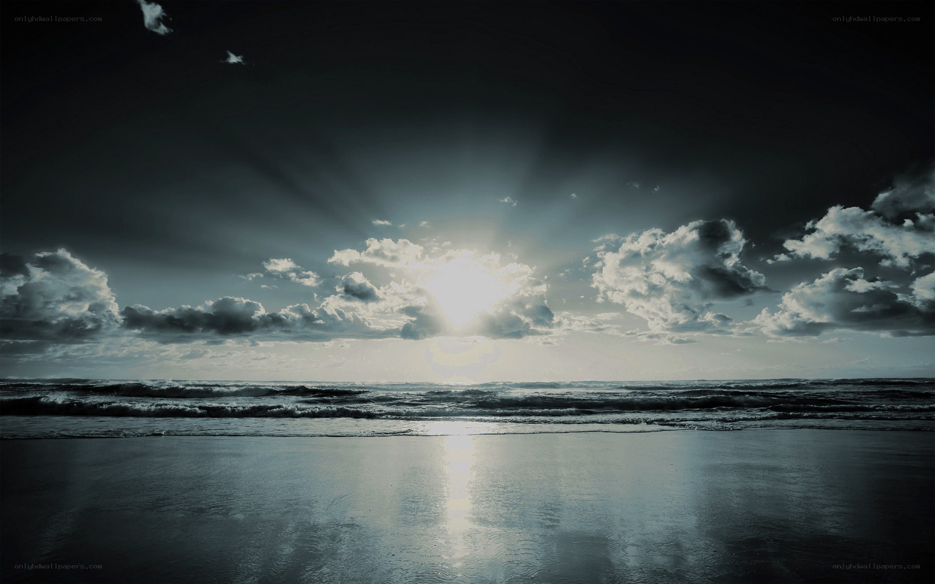 Sunset over the ocean