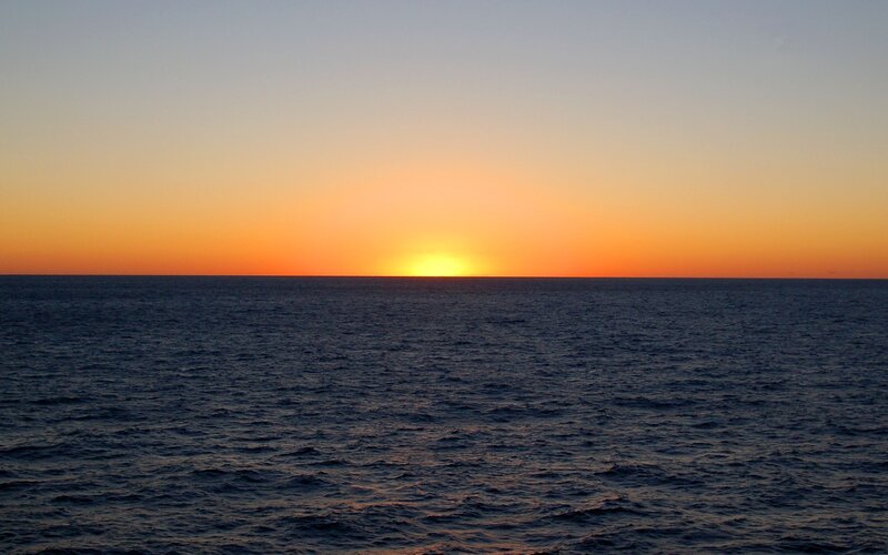 sunset over the ocean