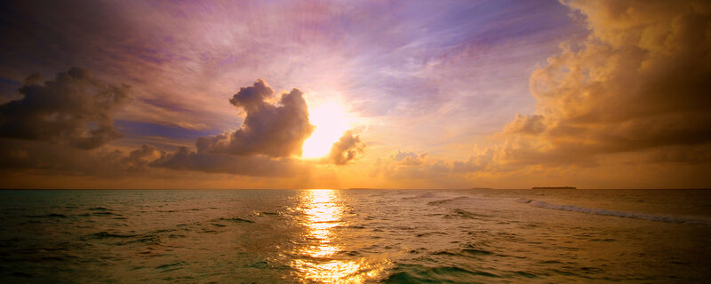 sunset over the ocean