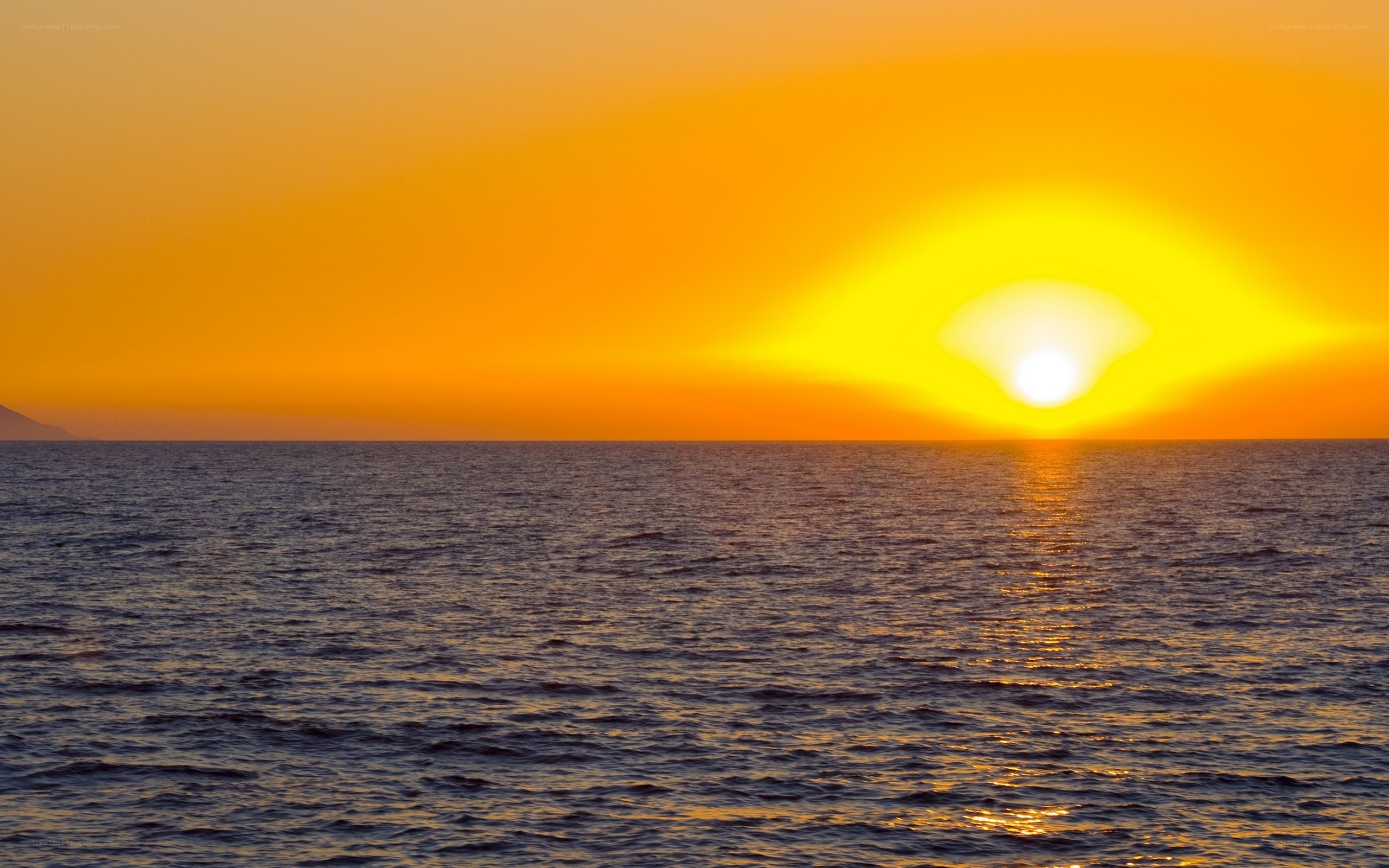 Sunset over the ocean