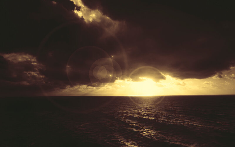 Sunset over the ocean