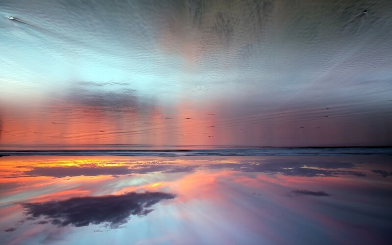 Sunset over the ocean