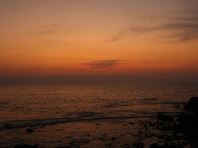 sunset over the ocean