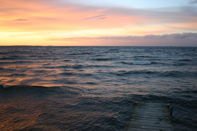 Sunset over the ocean