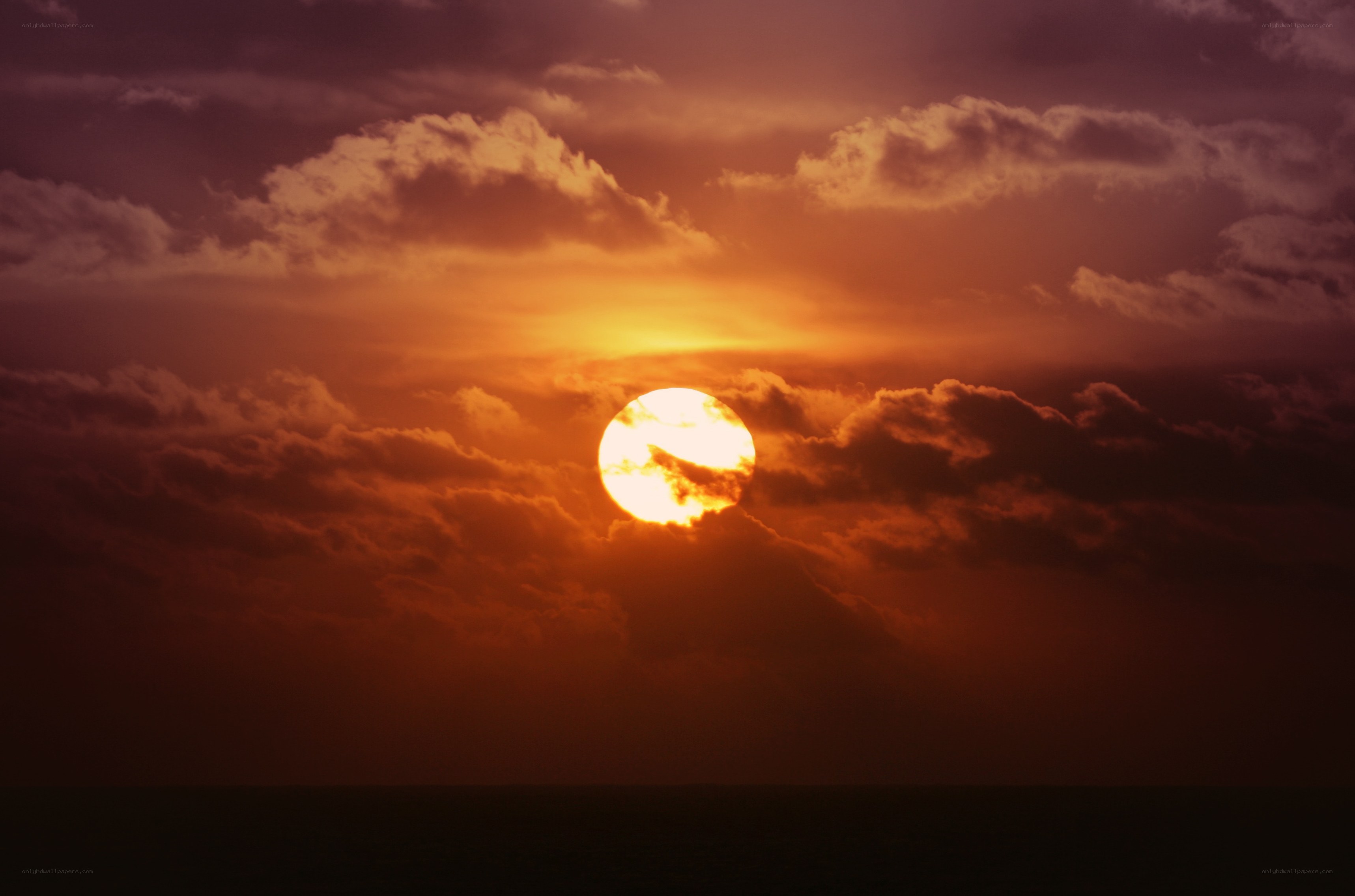 Sunset over the ocean