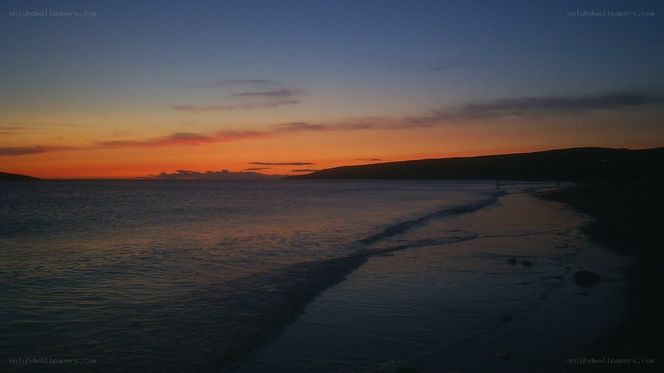 sunset over the ocean