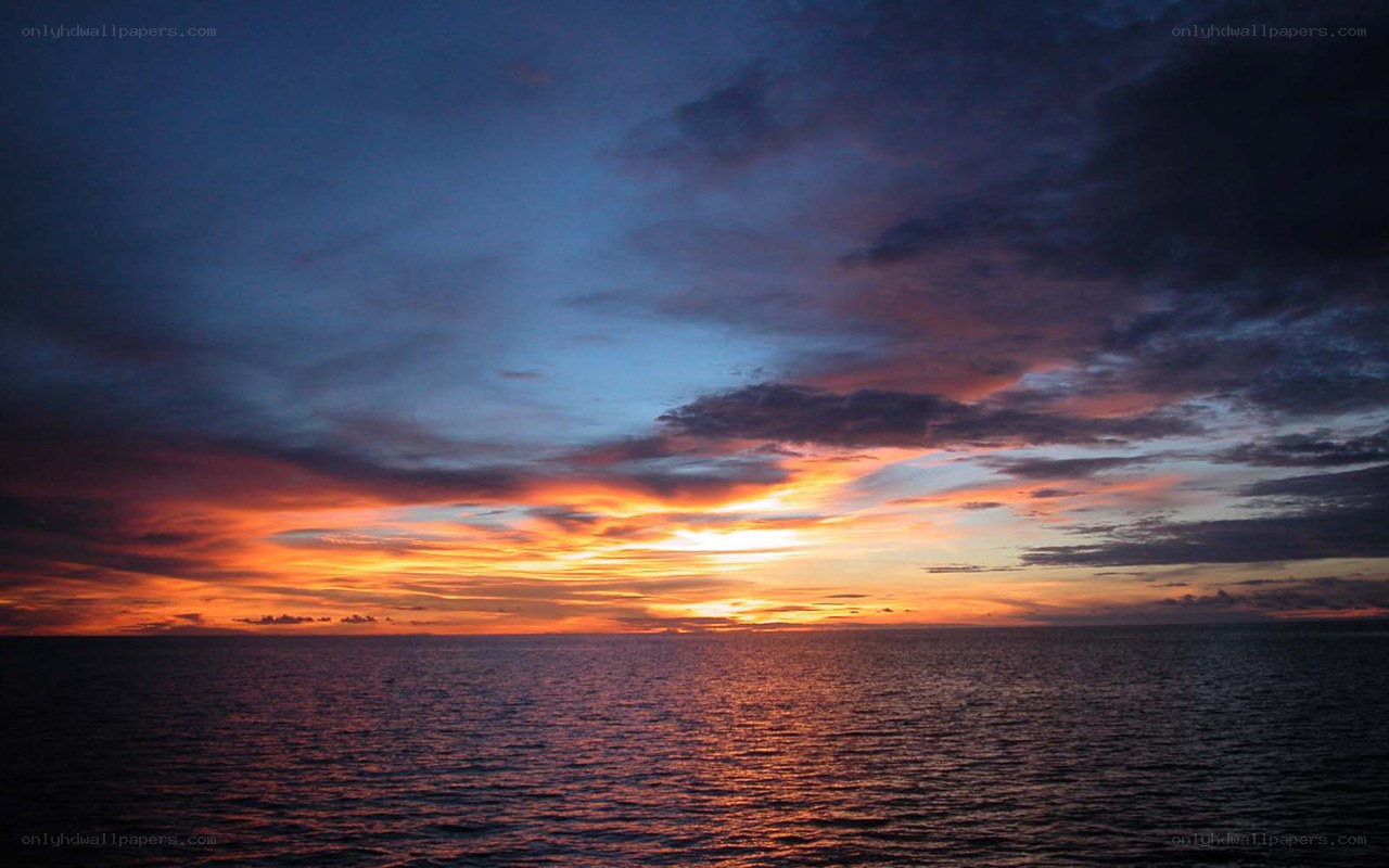 sunset over the ocean