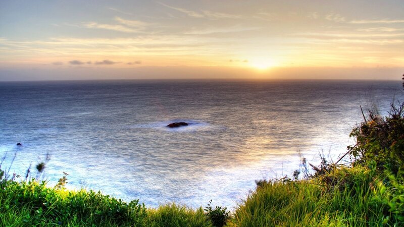 sunset over the ocean