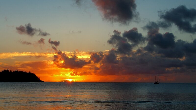 sunset over the ocean