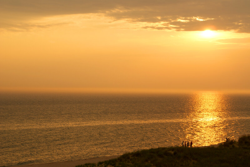 Sunset over the ocean