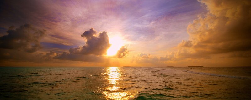 sunset over the ocean