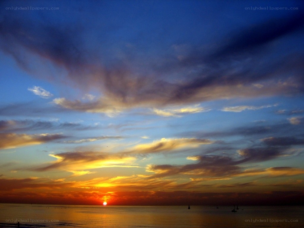 sunset over the ocean