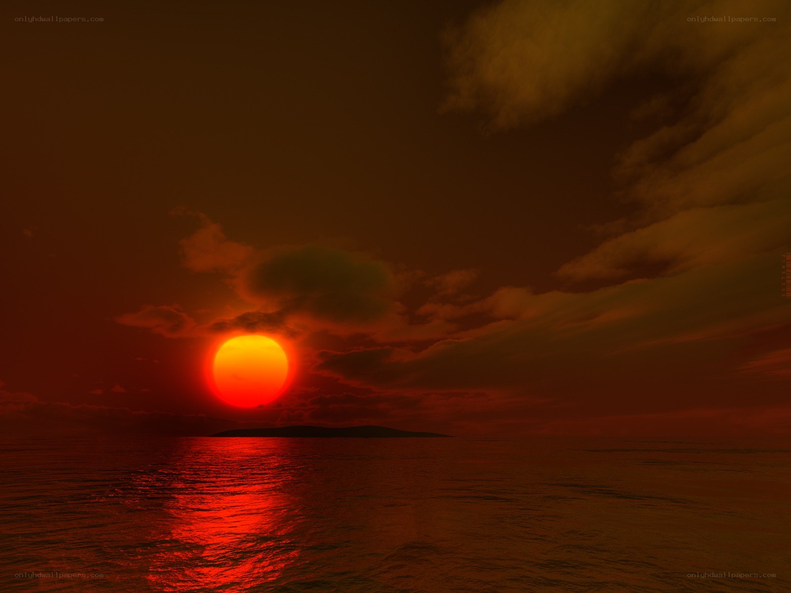 sunset over the ocean
