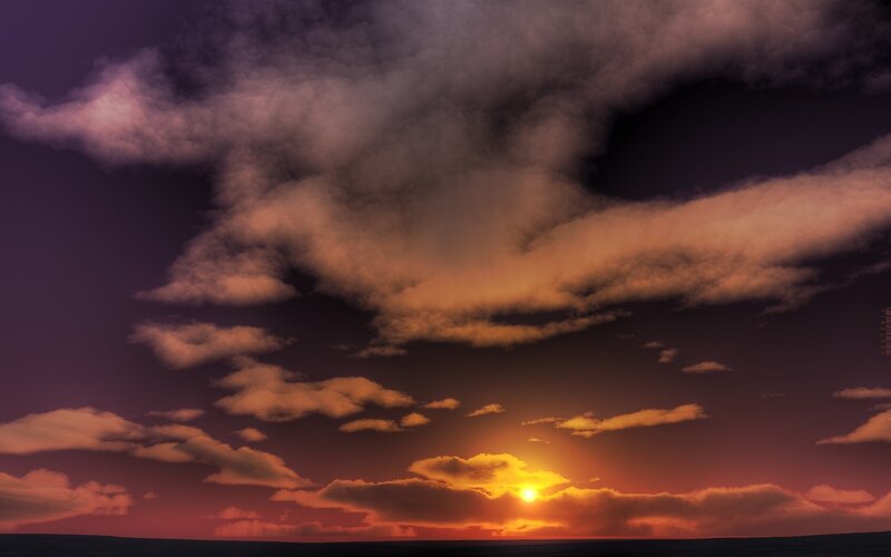 sunset over the ocean