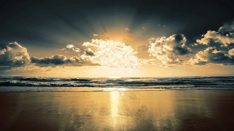Sunset over the ocean