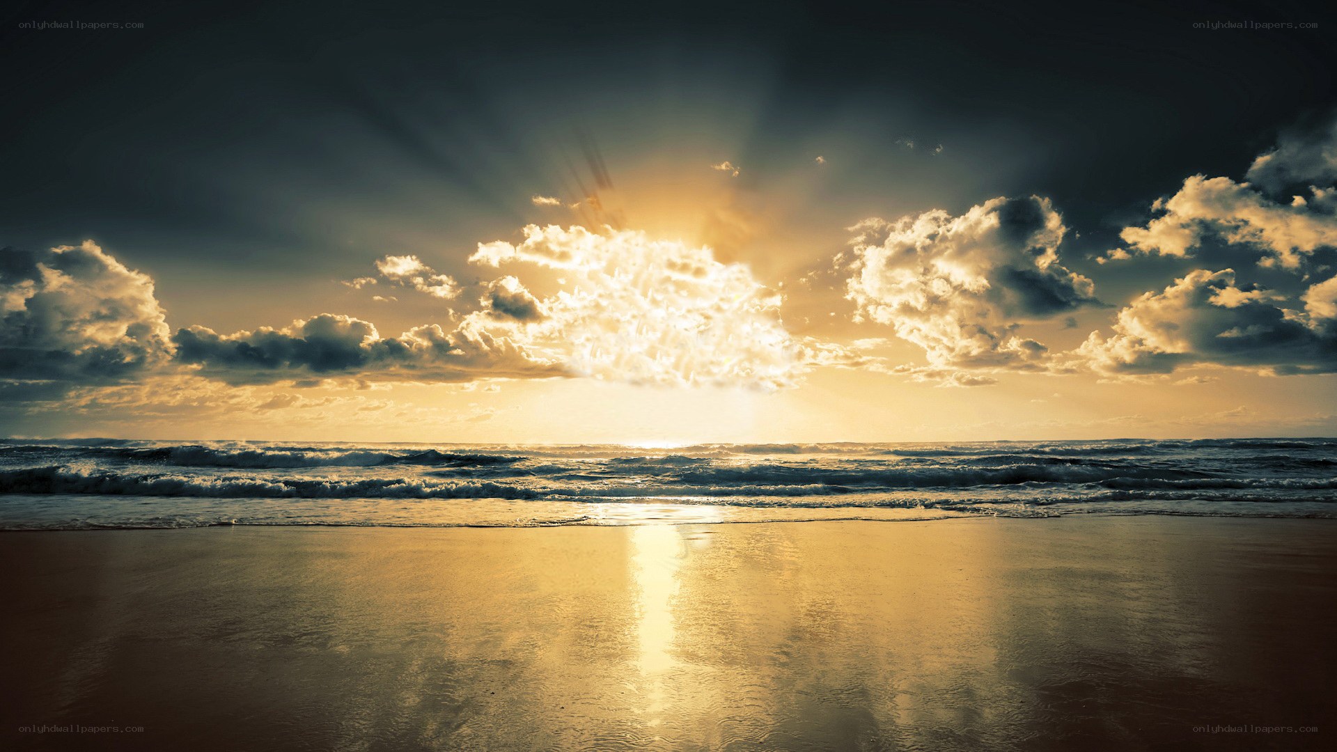 Sunset over the ocean