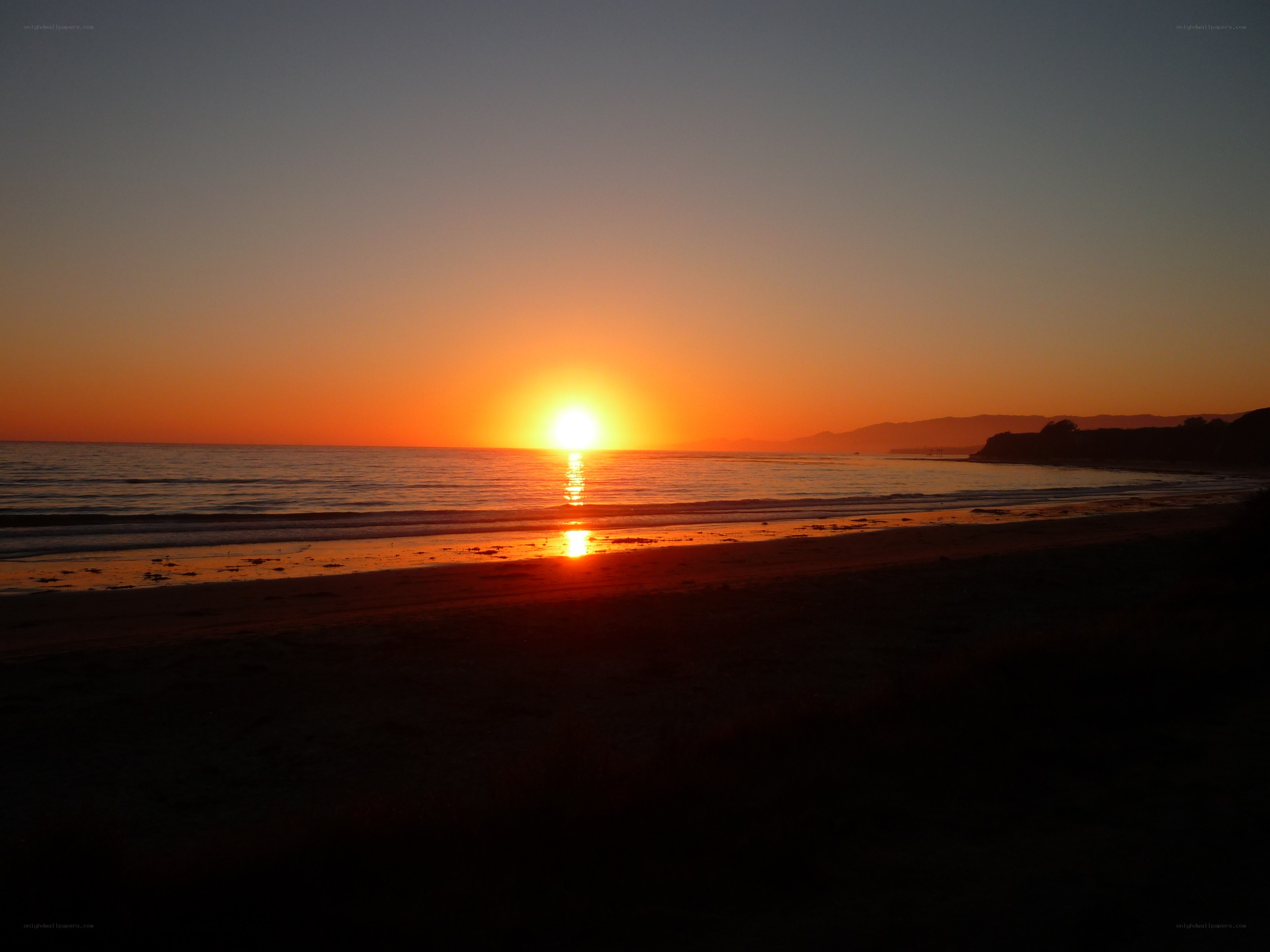 sunset over the ocean