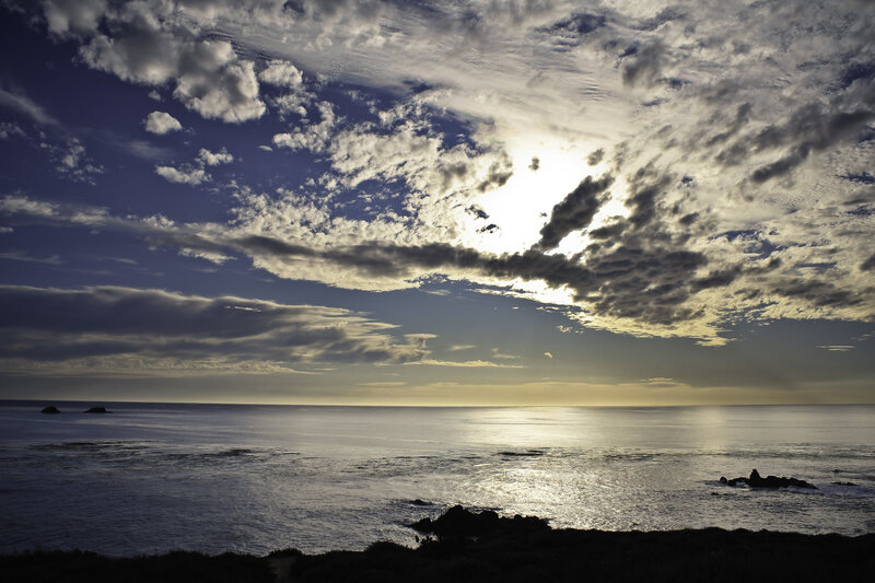 Sunset over the ocean