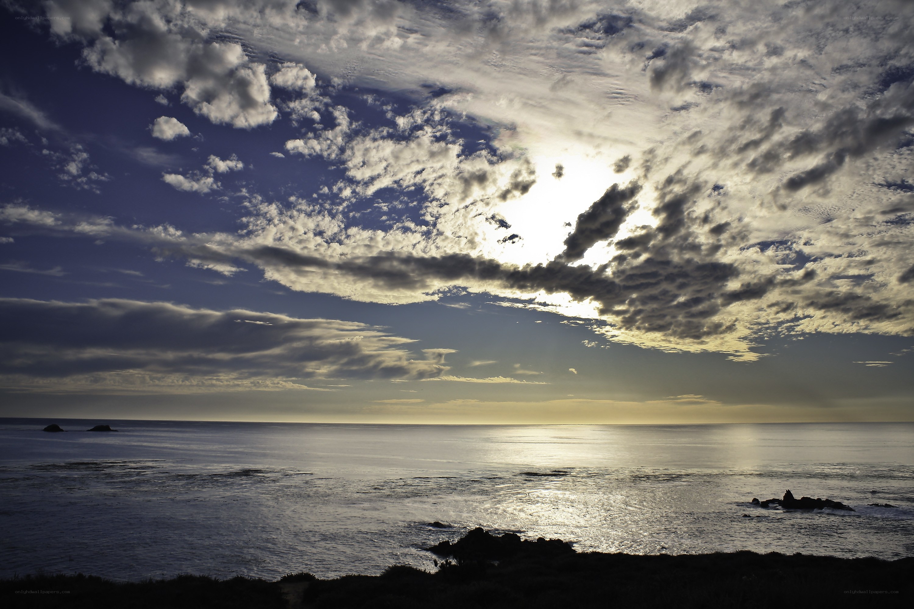Sunset over the ocean