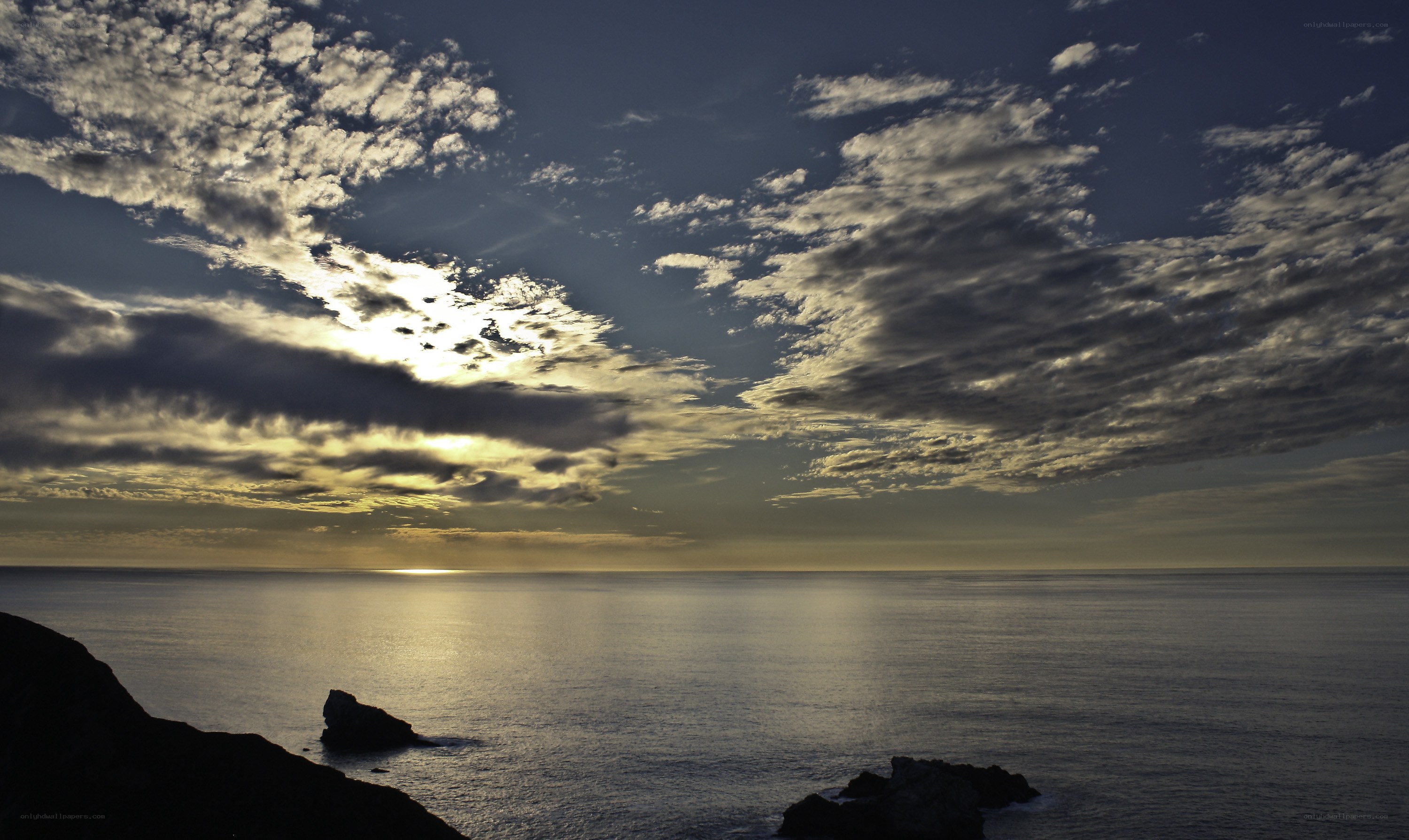 Sunset over the ocean