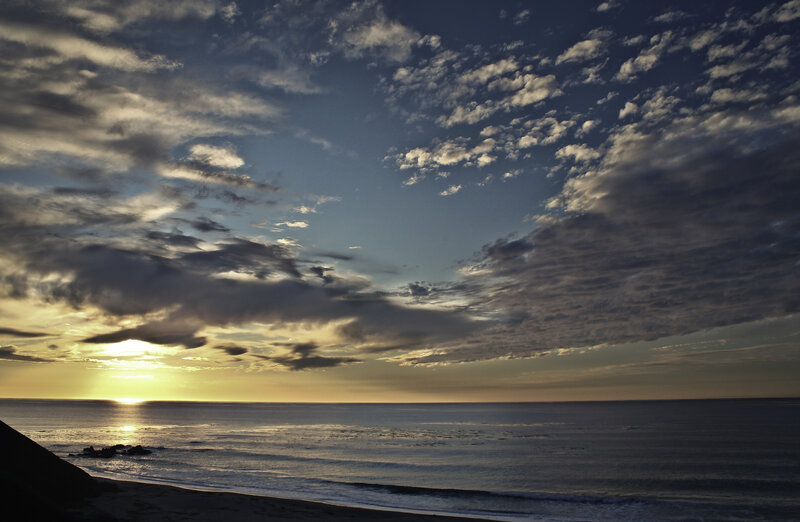 sunset over the ocean