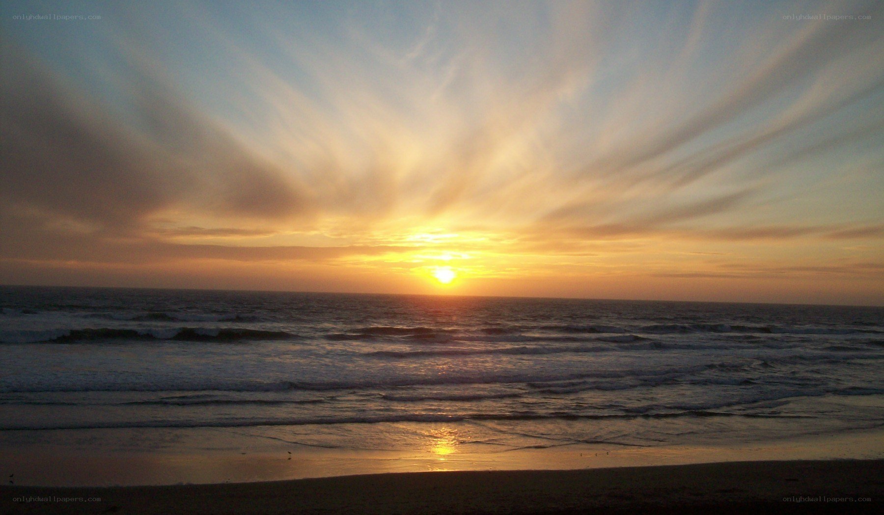 sunset over the ocean