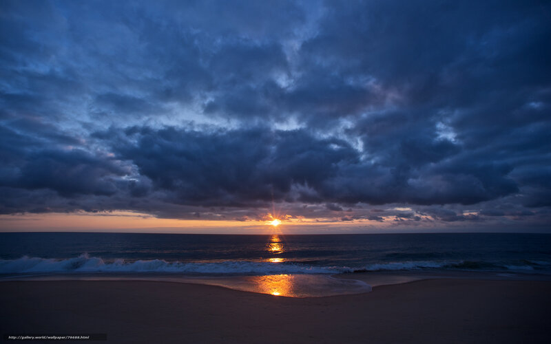 Sunset over the ocean