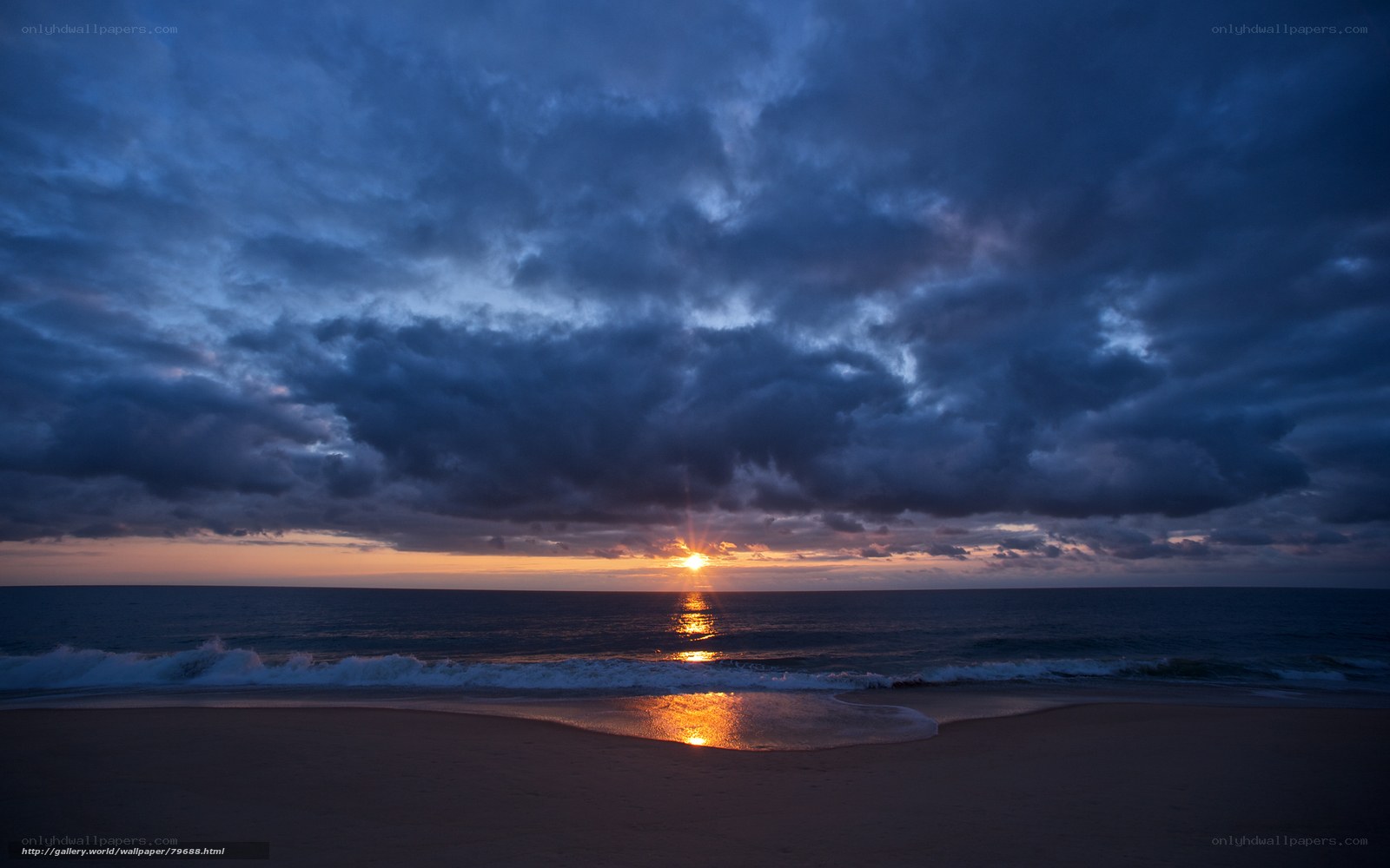 Sunset over the ocean