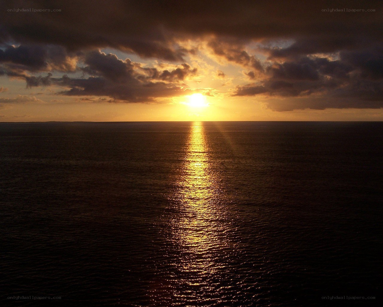 Sunset over the ocean