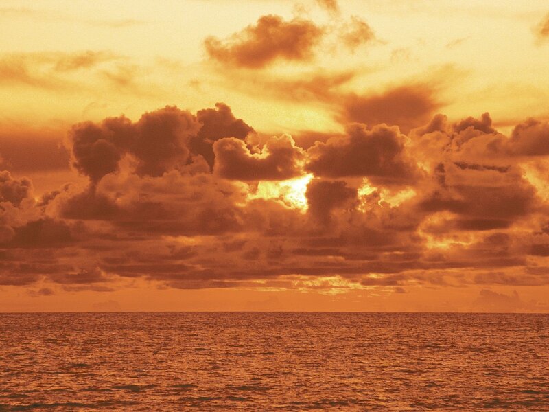 sunset over the ocean