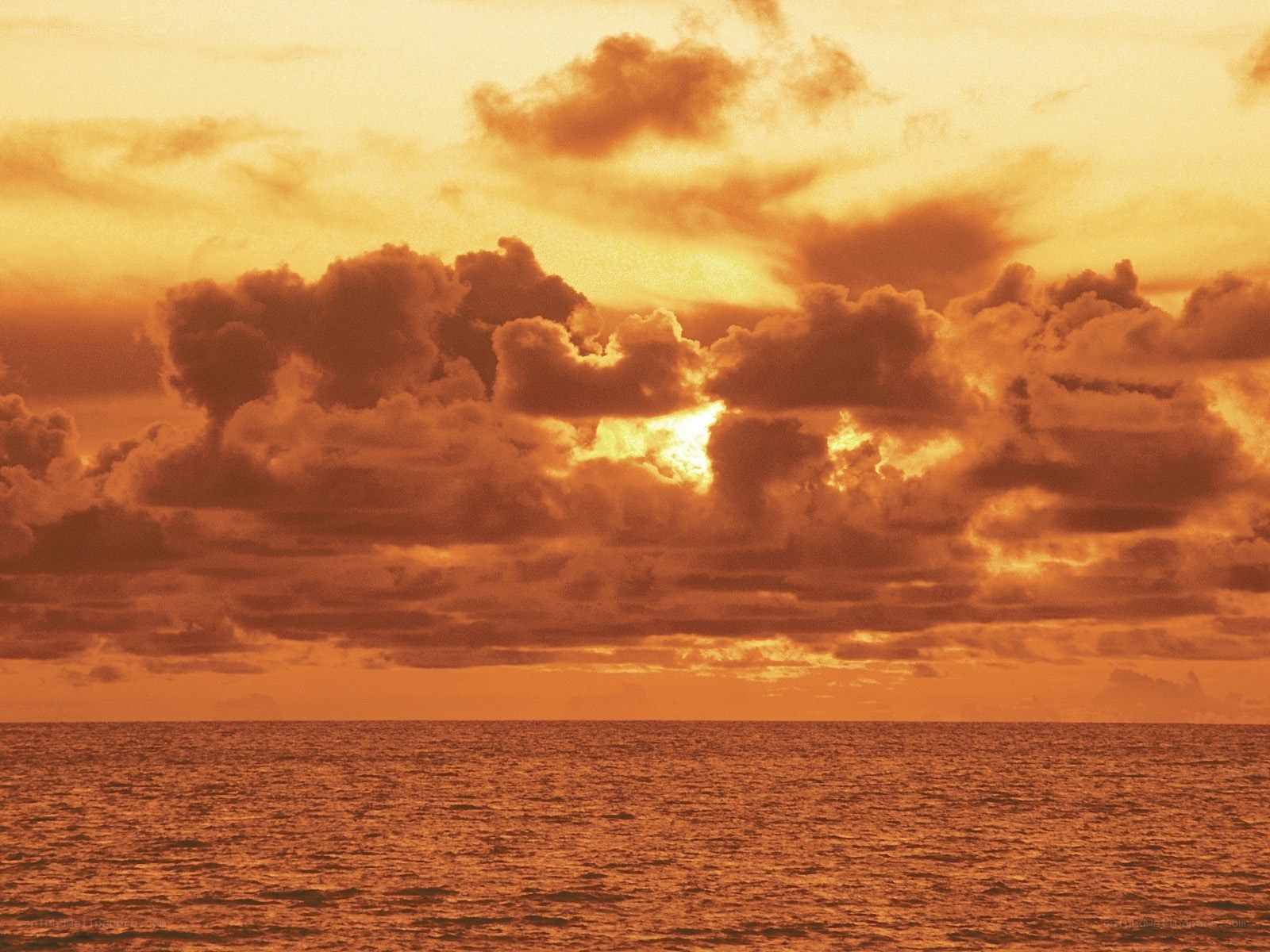 sunset over the ocean